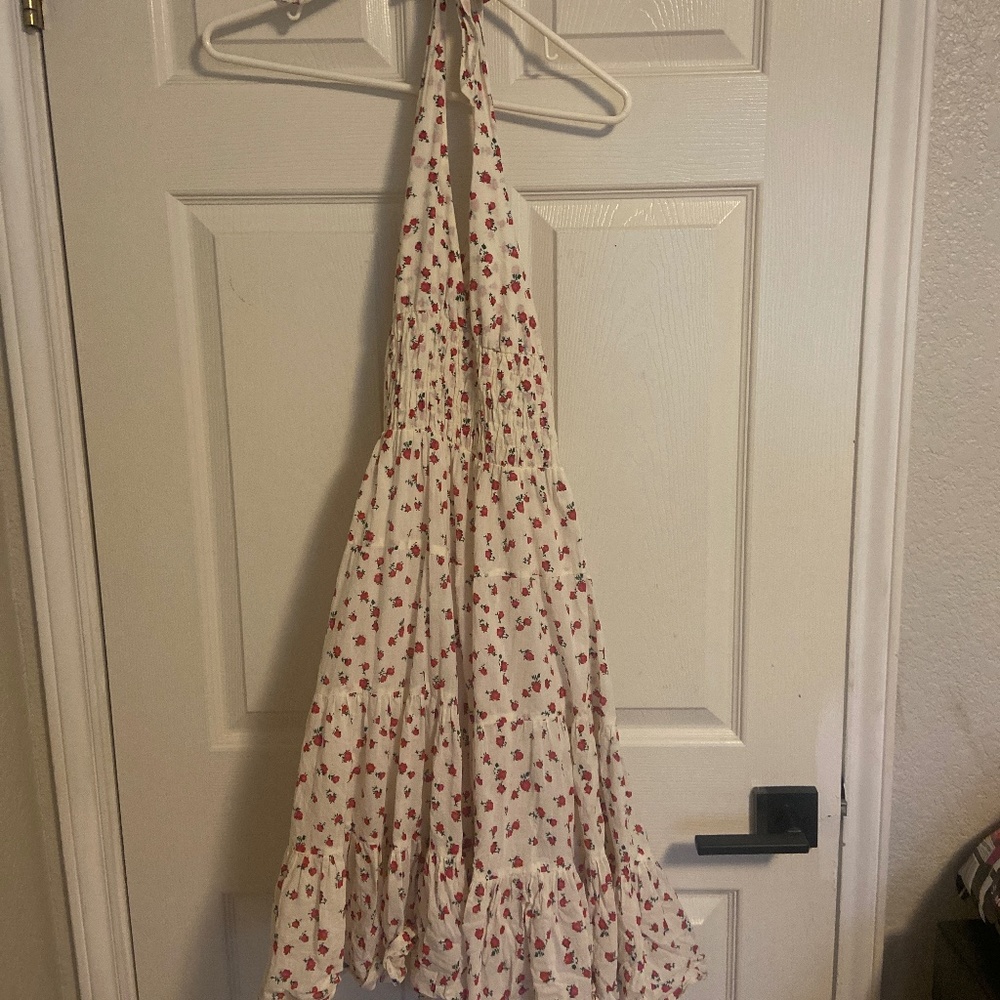 White Floral Fire Los Angeles Dress